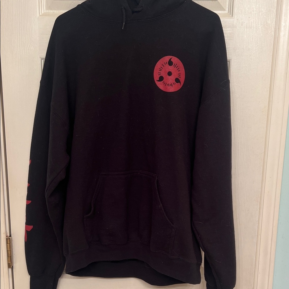 Sasuke Black and Red Men's Hoodie